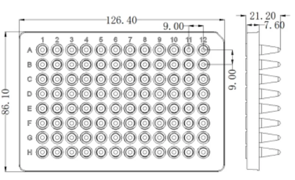 Disposable Plates 0.2ml 96 Well PCR Plate Without Skirt High Quality Flat Microplate PCR Reaction Plate