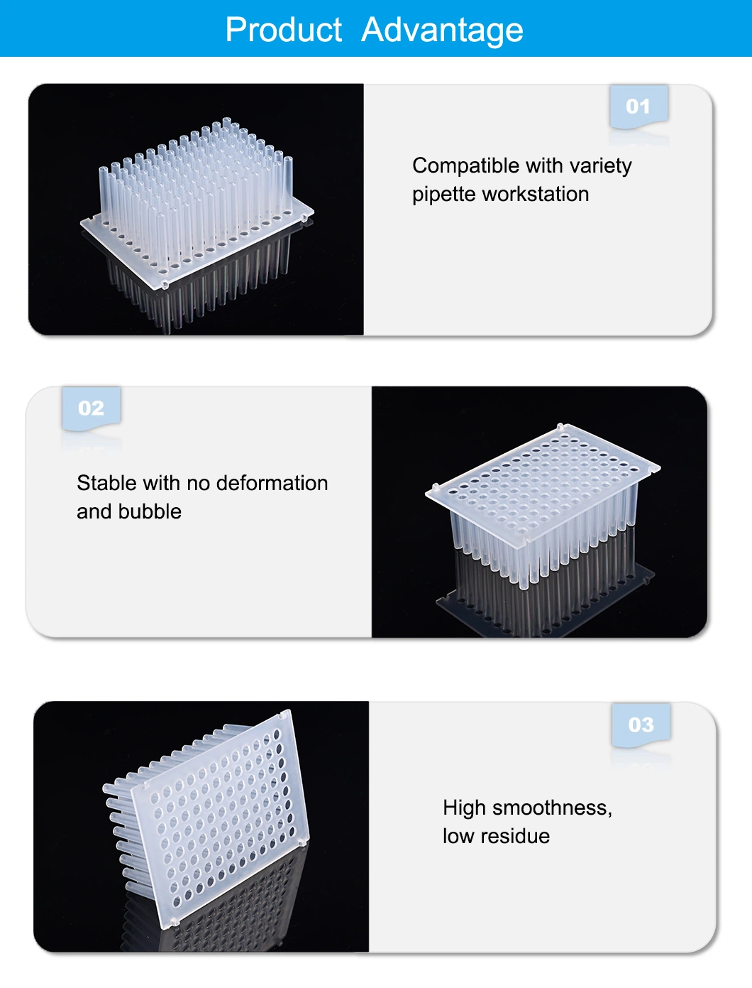 Dnase/Rnase/Pyrogen/Human DNA Free Sterile Plastic 96 Magnetic Tip Comb